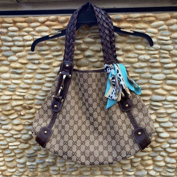 Authenticated Gucci Large Brown Pelham Tote Bag w/Horsebit Accents Dustbag. VGUC - Picture 1 of 16